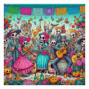 Search for mexican day of the dead posters Skeleton