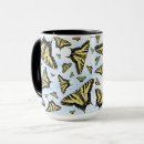 Search for yellow butterflies mugs Butterfly pattern