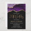 Search for purple 30th birthday invitations Trendy