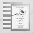 Search for black white and silver wedding invitations Classy