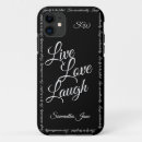 Search for live love laugh iphone cases Black