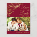 Search for burgundy gold save the dates Calligraphy