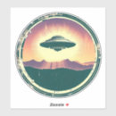 Search for vintage ufo stickers Sci fi