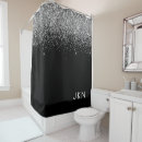 Search for black glitter shower curtains Sparkle