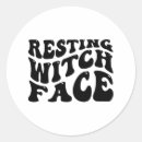 Search for witch face stickers Spooky