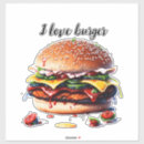 Search for funny burger stickers Food