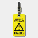 Search for fragile luggage tags Warning