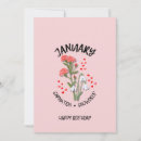 Search for birth month cards January birth flower
