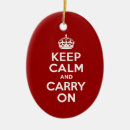Search for keep calm christmas tree decorations Red