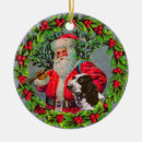 Search for english springer spaniel christmas tree decorations Santa