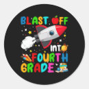 Search for back off round stickers First day of school