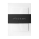 Search for black wedding invitation belly bands Bride and groom names