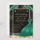 Search for green 21st birthday invitations Glitter