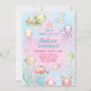 Search for sea life birthday invitations Girl