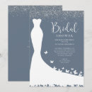 Search for blue and silver bridal shower invitations Elegant