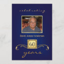 Search for mens blue and gold birthday invitations Masculine