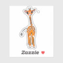 Search for cute baby giraffe cartoon stickers Illustration