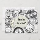 Search for pocket watch invitations Alice in wonderland
