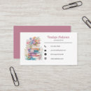 Search for librarian business cards Watercolor