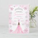 Search for pink winter wonderland invitations Mis quince anos