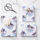 Search for palm tree wrapping paper Blue