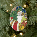 Search for vintage deer christmas tree decorations Santa claus