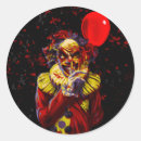 Search for scary clown stickers Horror