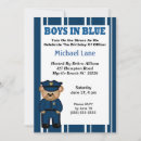 Search for police kids birthday invitations Emergency