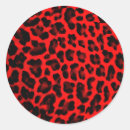 Search for red leopard stickers Red and black