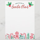 Search for santa claus stationery paper Watercolor