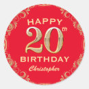 Search for 20th stickers Happy birthday