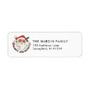 Search for cute santa claus return address labels Christmas tree