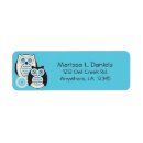 Search for owls return address labels Cartoon