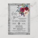 Search for burgundy and grey invitations Rustic