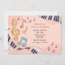 Search for piano birthday invitations Music notes