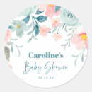 Search for pastel pink baby shower stickers Botanical