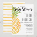 Search for yellow pineapple invitations Watercolor