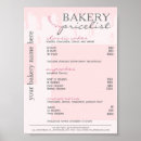 Search for bakery menu posters Pastry chef