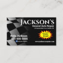 Search for auto racing business cards Chequered