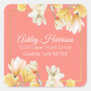 Search for gold and coral stickers Floral