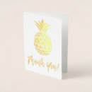 Search for pineapple thank you cards Gold