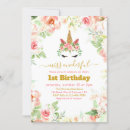 Search for unicorn 1st birthday invitations Script