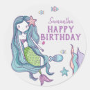 Search for happy birthday mermaid stickers For kids