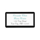 Search for teal and grey return address labels Modern