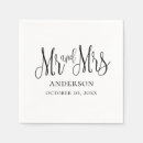 Search for mr and mrs napkins Calligraphy
