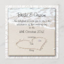 Search for beach square wedding invitations Waves