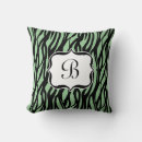 Search for green zebra cushions Monogrammed