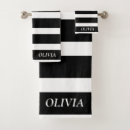 Search for black and white stripes bath towels Elegant stylish modern