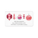Search for ornament return address labels Watercolor