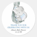 Search for blue elephant stickers Boy baby shower